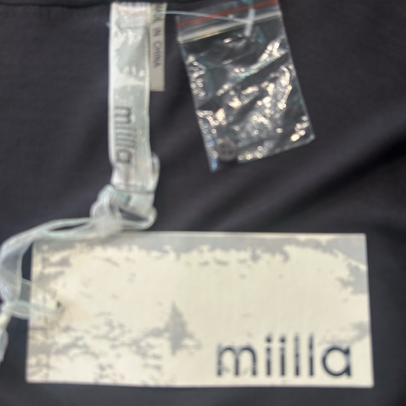 Miilla Sheer 100% Silk Size Large Wrap Shirt Charcoal Gray. New With Tags. - Picture 7 of 8